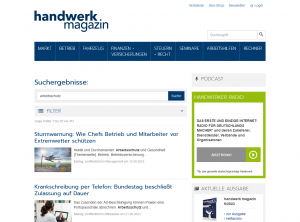 Screenshot von www.handwerk-magazin.de